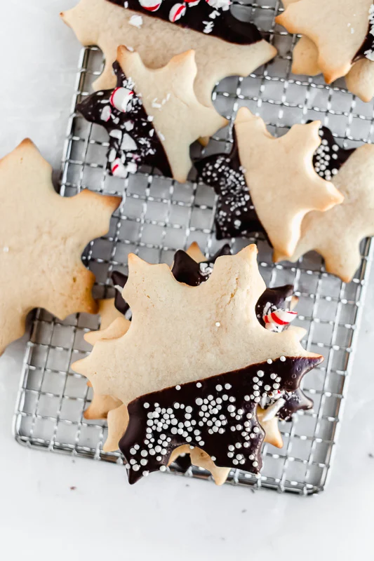 Small-batch Christmas cookies arranged on a small festive plate