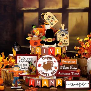  Fall Tiered Tray Decor Ideas