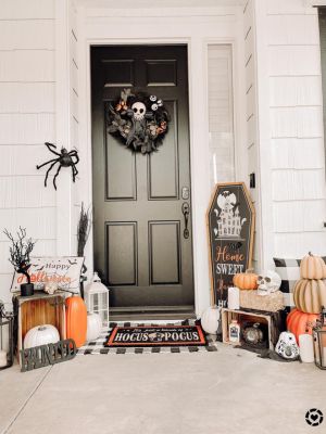 37 Spooky Halloween Front Porch Decor Ideas - Ak Pal Kitchen
