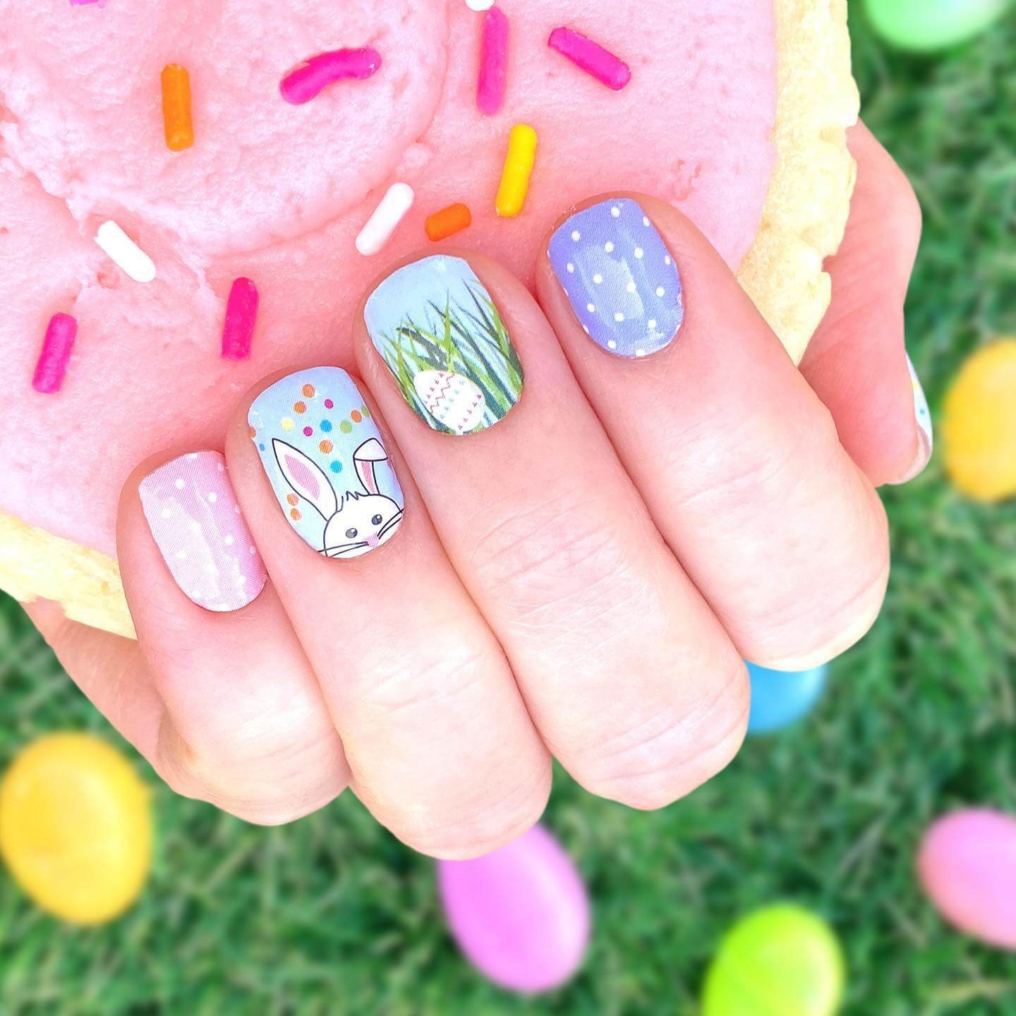 31 Cute Easter Bunny Nails - Ak Pal Kitchen