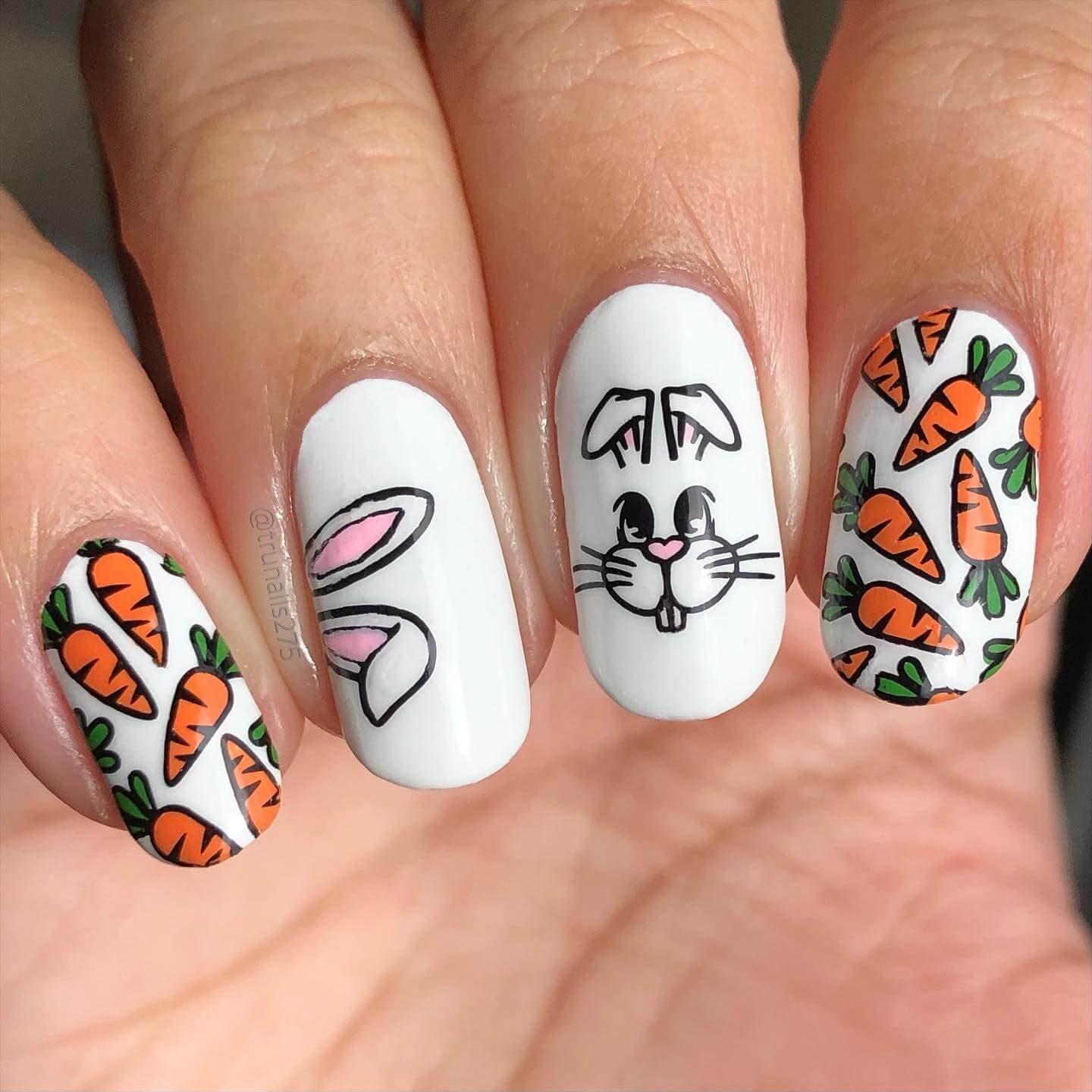 31 Cute Easter Bunny Nails - Ak Pal Kitchen
