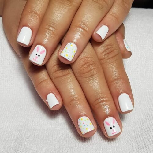 31 Cute Easter Bunny Nails - Ak Pal Kitchen