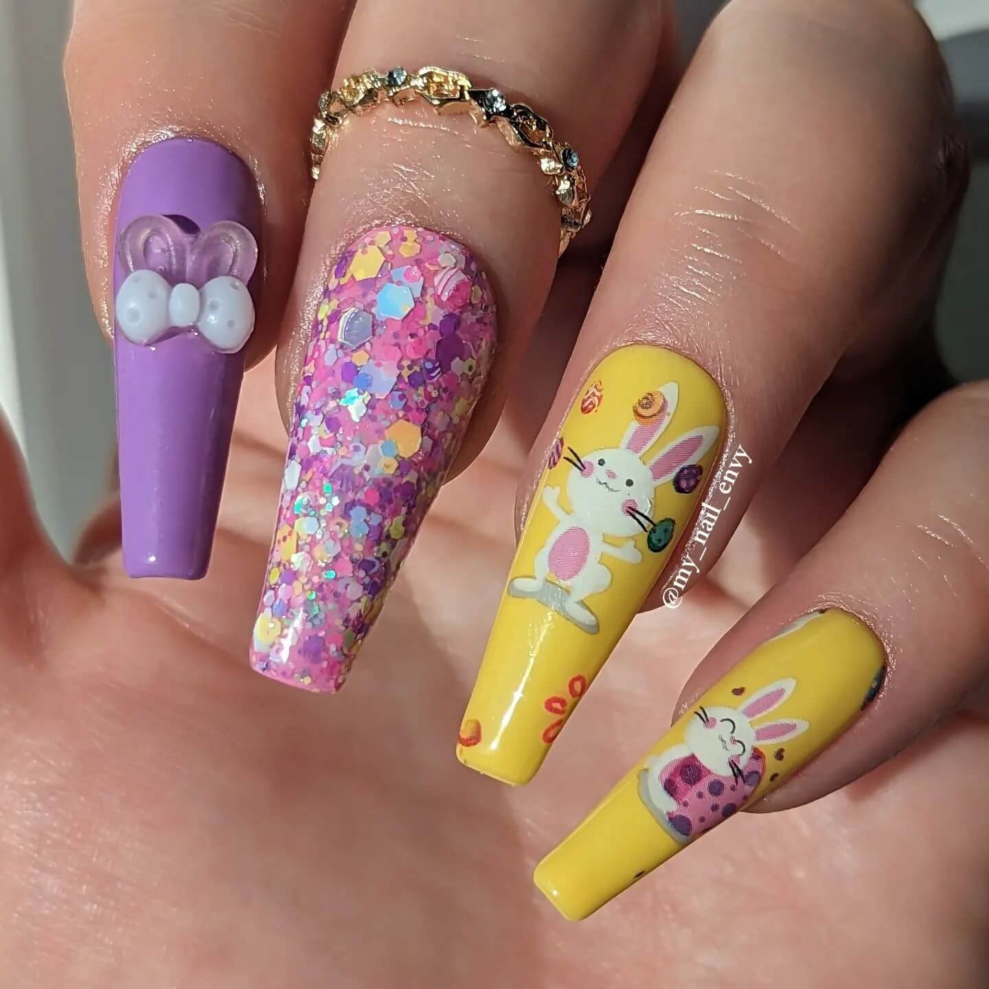 31 Cute Easter Bunny Nails - Ak Pal Kitchen