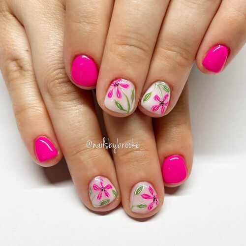 31 Stylish Neon Pink Nails - Ak Pal Kitchen