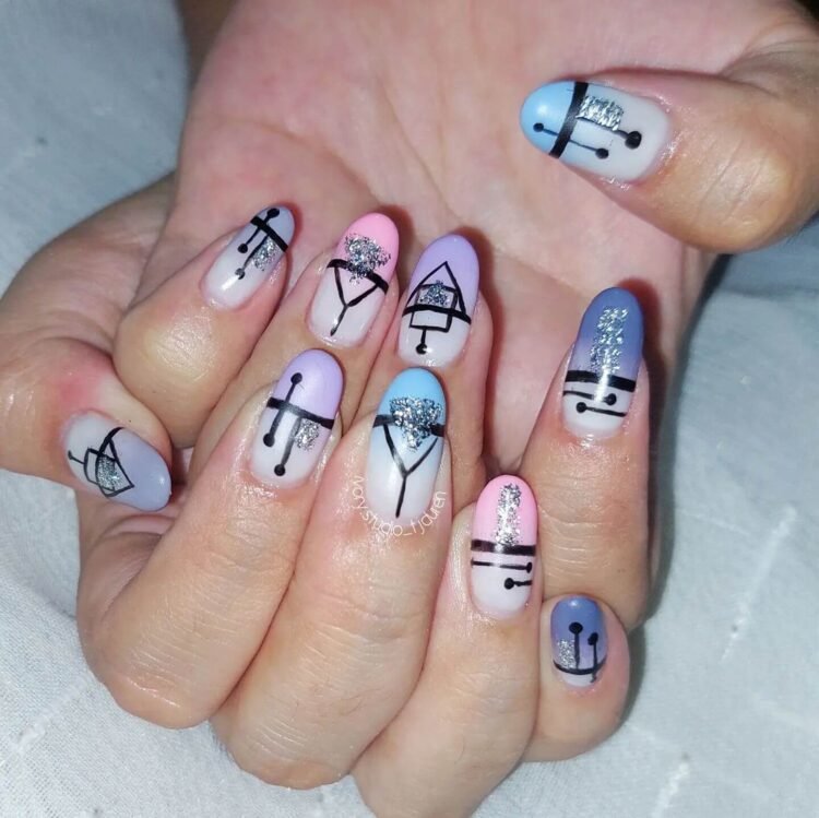 31 Best Geometric Nail Art Designs - Ak Pal Kitchen