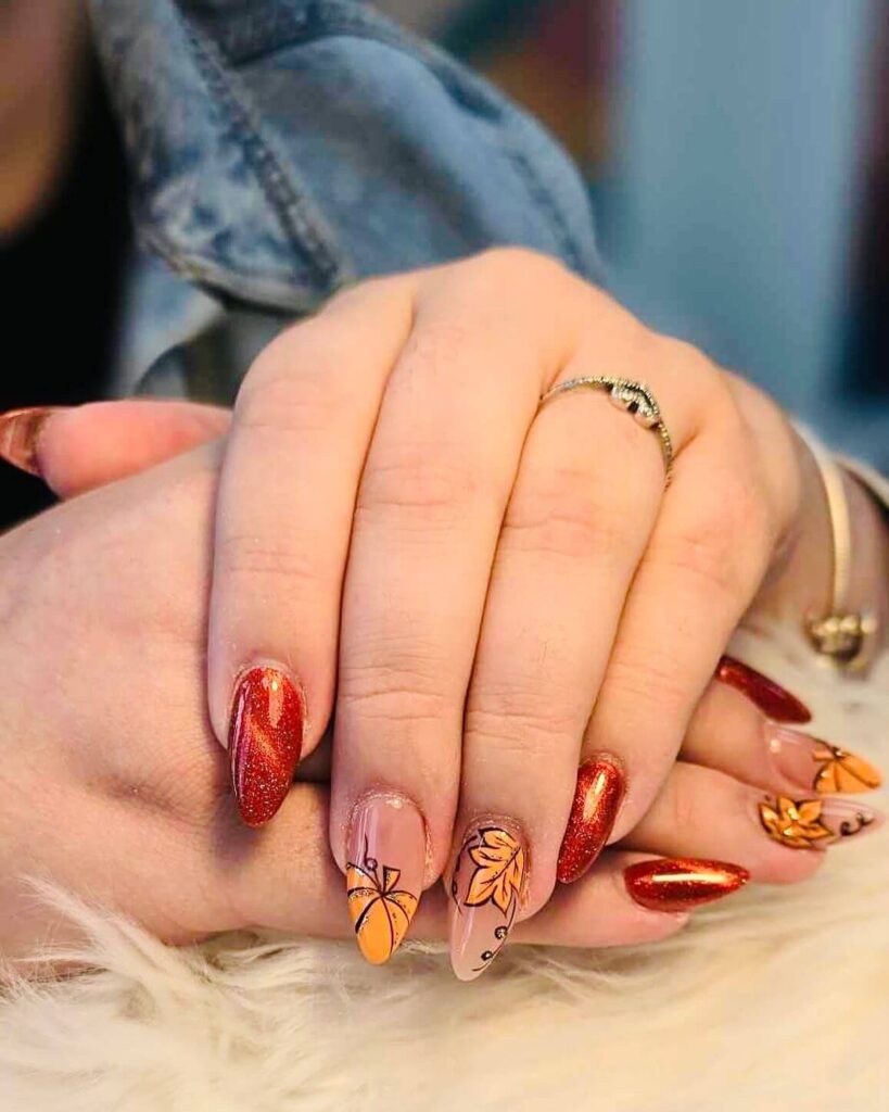 Pumpkin Nails