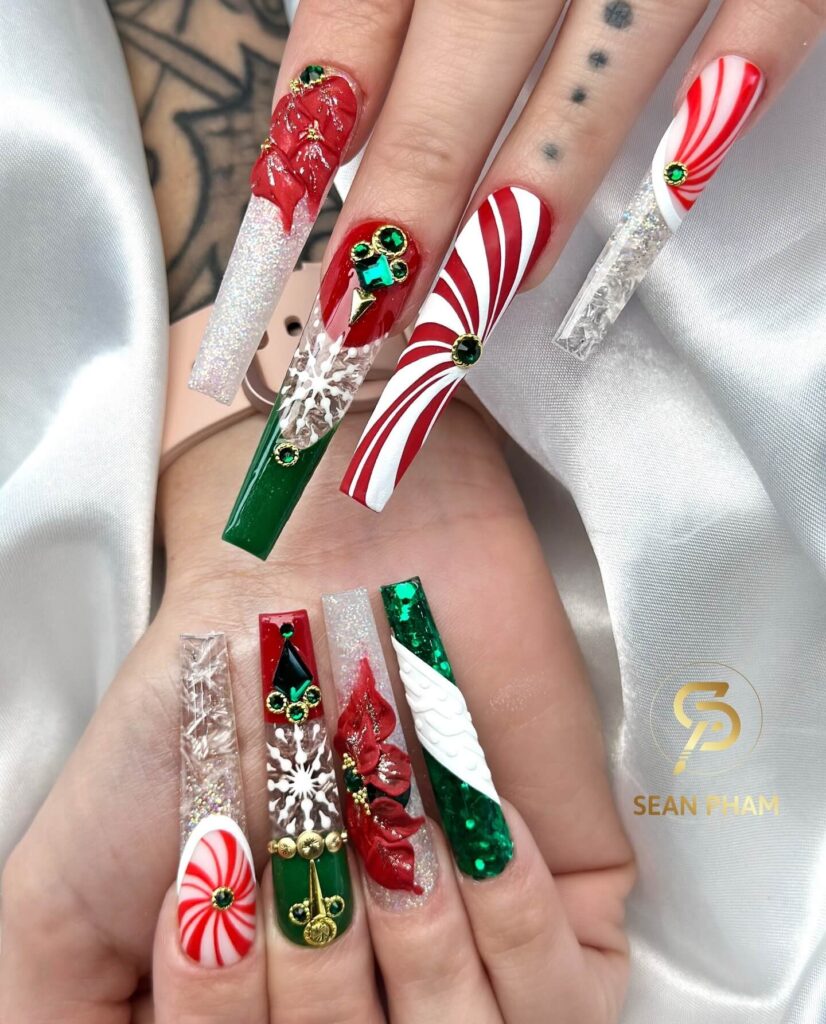 Christmas Acrylic Nails