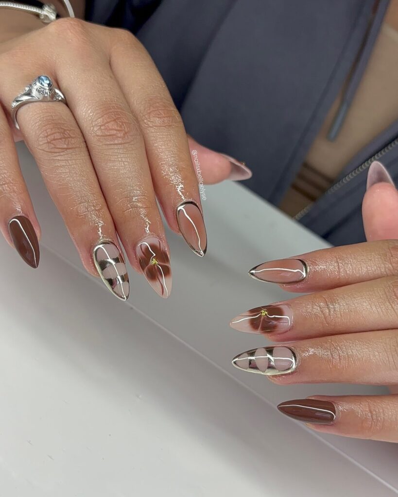 A stylish collection of almond nails featuring seasonal almond nails and creative nail art Ideas.