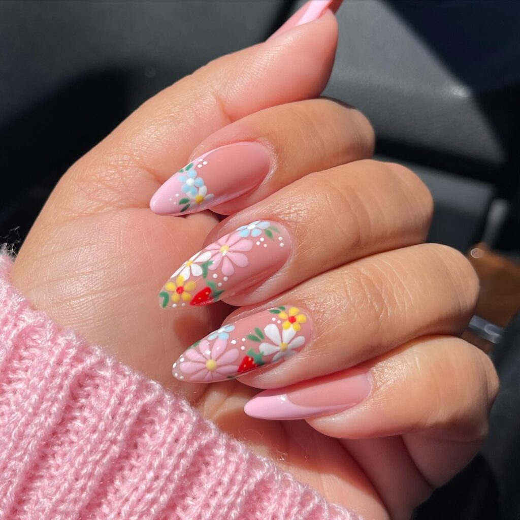 A stylish collection of almond nails featuring seasonal almond nails and creative nail art Ideas.