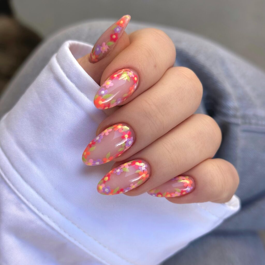 A stylish collection of almond nails featuring seasonal almond nails and creative nail art Ideas.