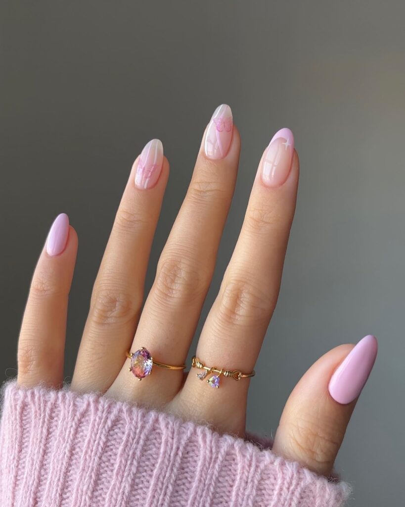 A stylish collection of almond nails featuring seasonal almond nails and creative nail art Ideas.