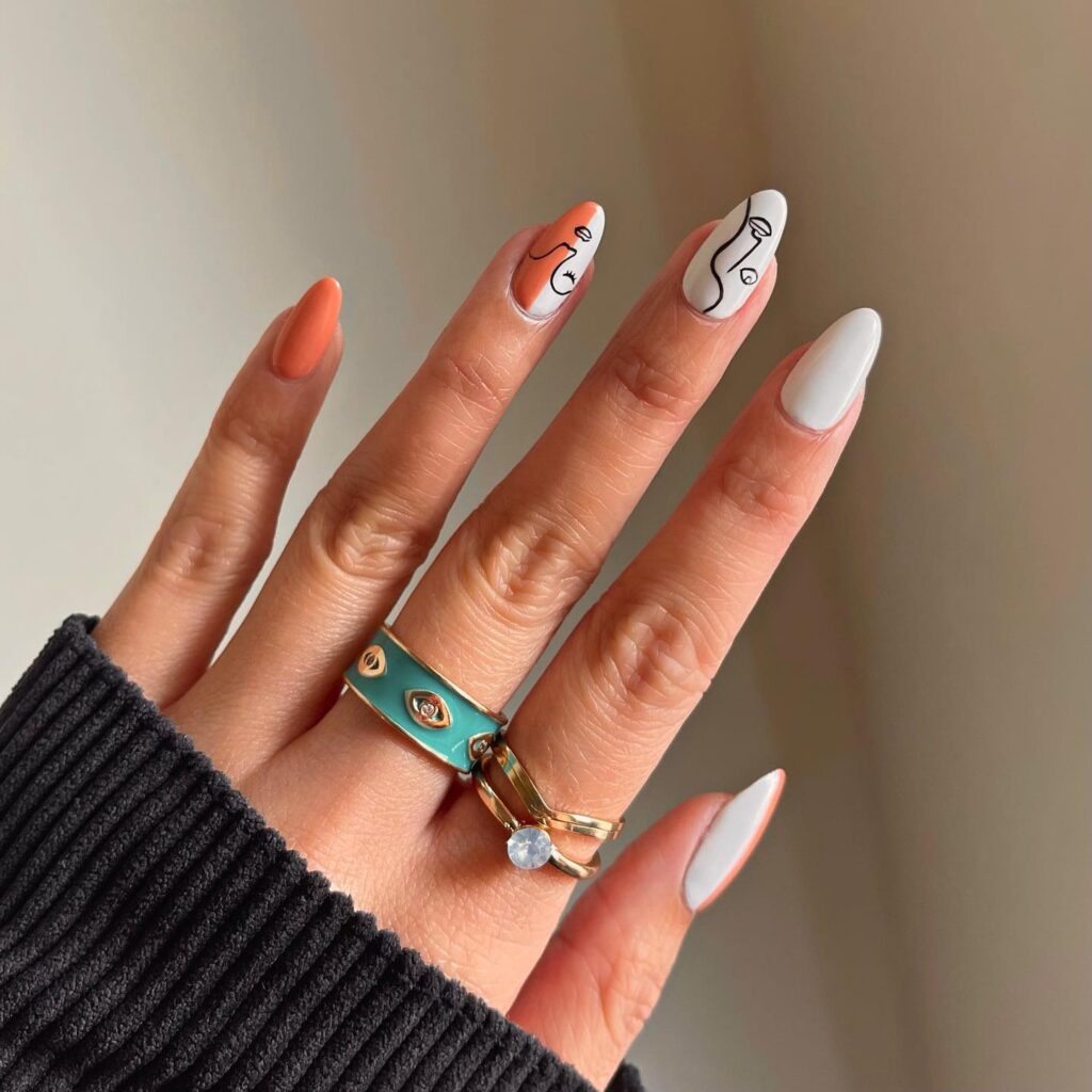 A stylish collection of almond nails featuring seasonal almond nails and creative nail art Ideas.