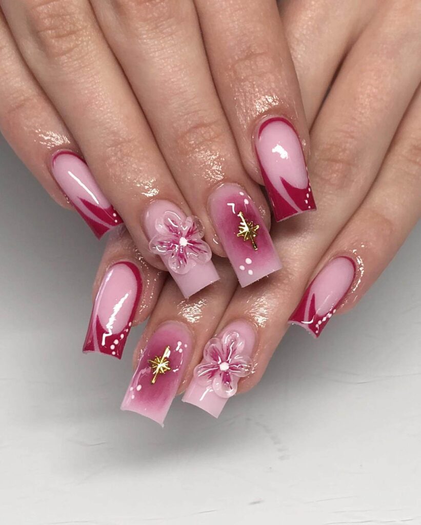 A collection of flower nails featuring spring nail colors, summer flower nails, hand-painted floral nail designs, and elegant pastel nail art.