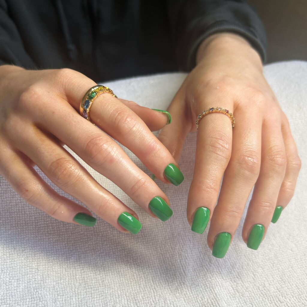 A stylish collection of March nails featuring pastel nails, Easter nail art, St. Patrick's Day nail designs, and spring-inspired manicures.