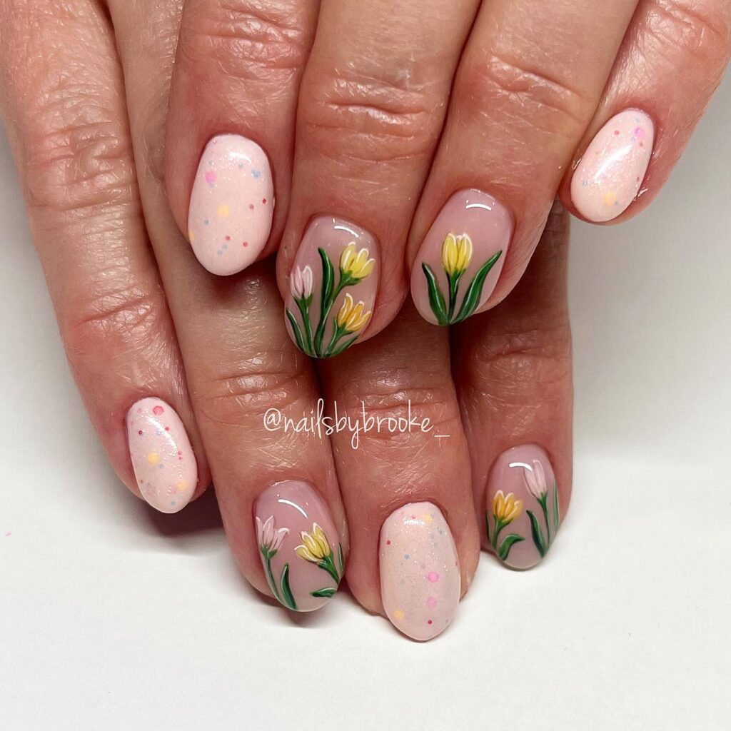 A stylish collection of March nails featuring pastel nails, Easter nail art, St. Patrick's Day nail designs, and spring-inspired manicures.