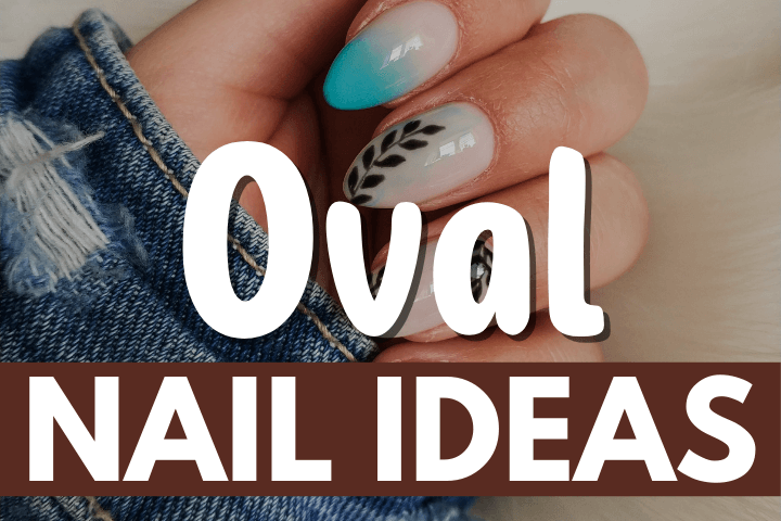 A collection of oval nails featuring glossy, matte, and minimalist designs, perfect for a chic and sophisticated manicure.