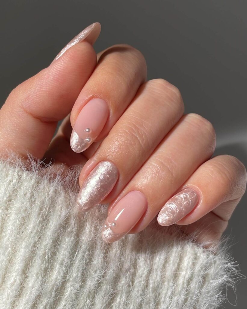 Elegant pearl nails featuring natural to acrylic designs, explore pearl nails for weddings, proms, and formal occasions.