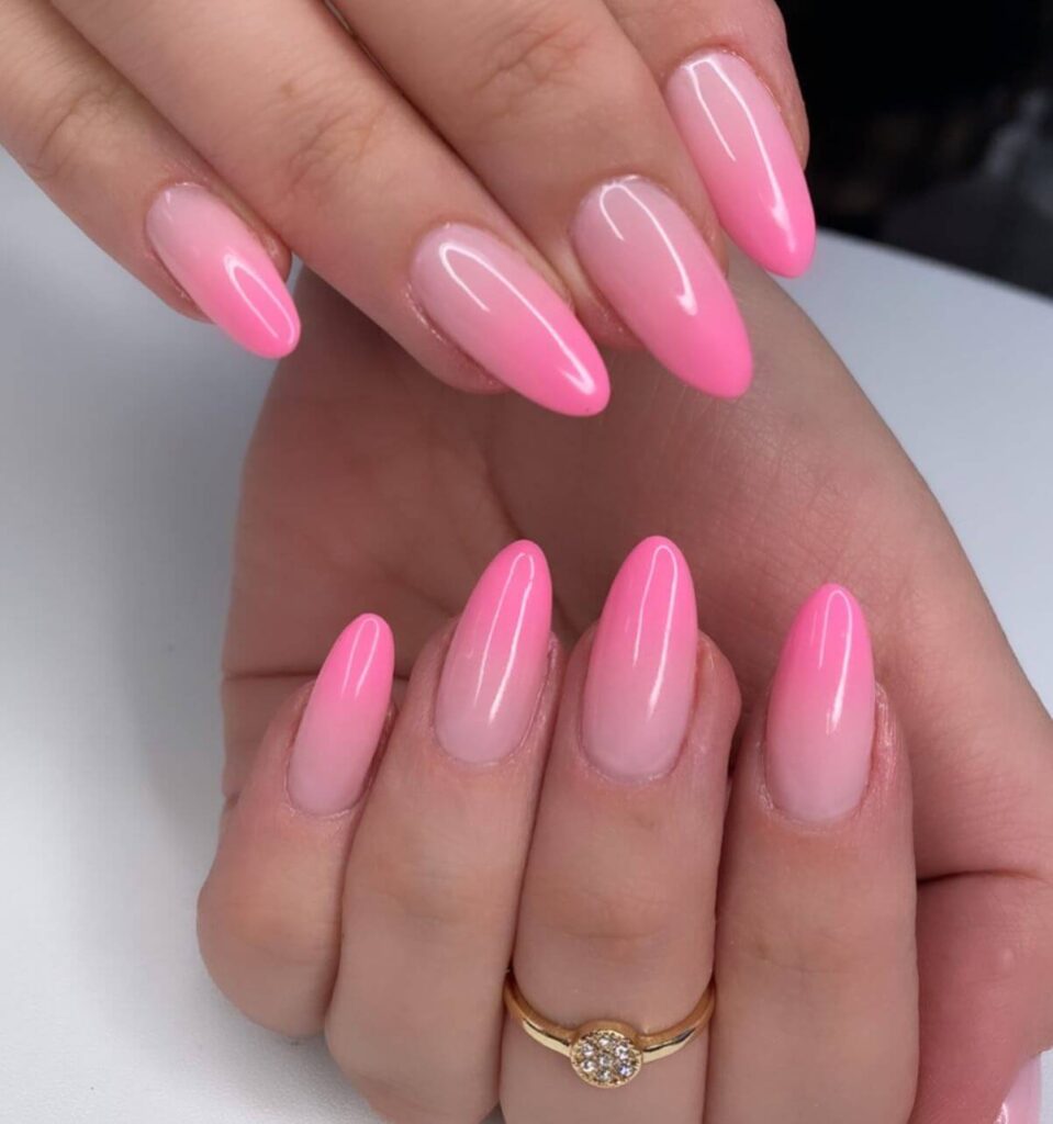 Pink Ombre Nails