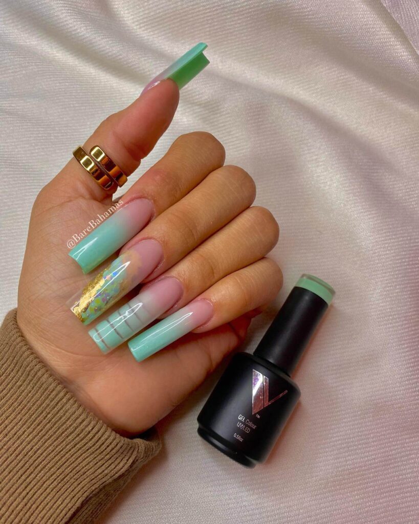 Mint Green Nails