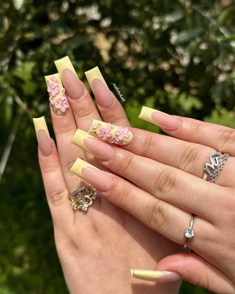 Pastel Yellow Nails