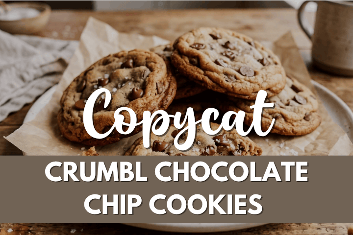 Thick copycat-style chocolate chip cookies with golden edges and milk chocolate chips.